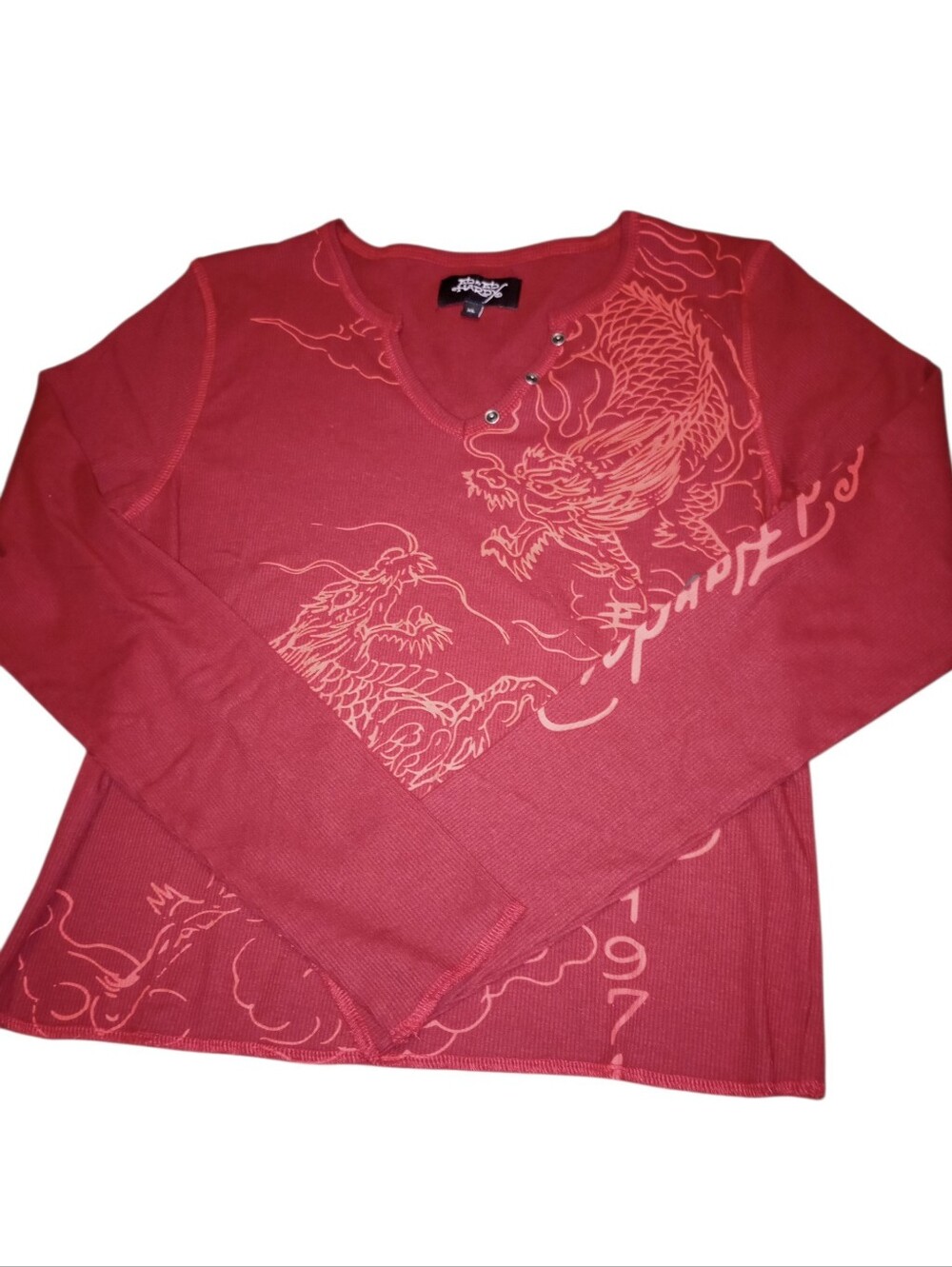 Ed Hardy Women’s Wine Graphic Dragon Sweater, Size XL, NWT